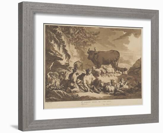 O How Extremely Happy Could Farmers Be, 1768-Jean-Baptiste Le Prince-Framed Giclee Print