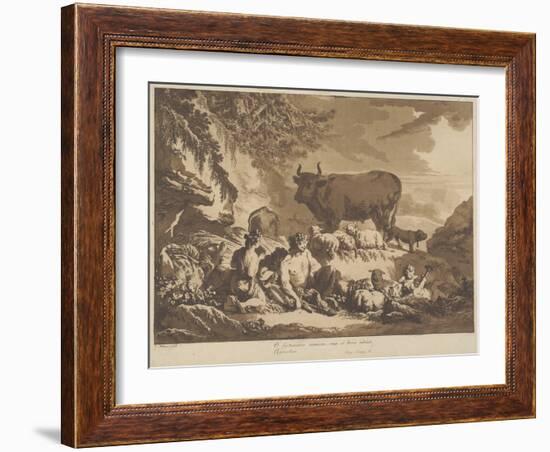 O How Extremely Happy Could Farmers Be, 1768-Jean-Baptiste Le Prince-Framed Giclee Print