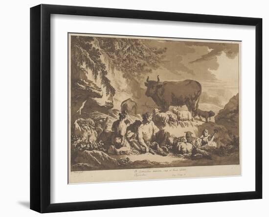 O How Extremely Happy Could Farmers Be, 1768-Jean-Baptiste Le Prince-Framed Giclee Print