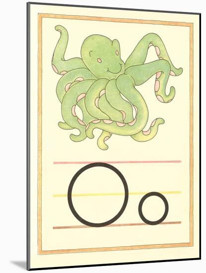 O Is for Octopus-null-Mounted Art Print