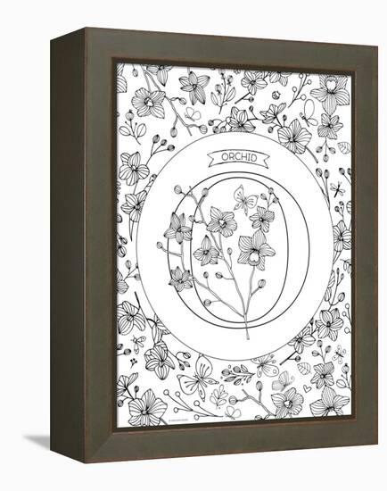 O is for Orchid-Heather Rosas-Framed Stretched Canvas