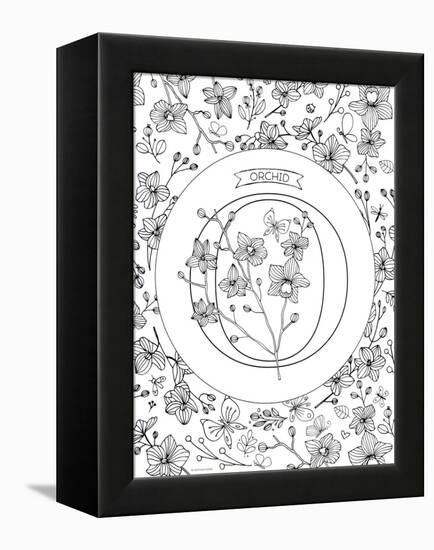 O is for Orchid-Heather Rosas-Framed Stretched Canvas