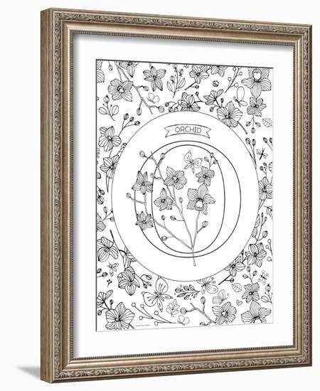 O is for Orchid-Heather Rosas-Framed Art Print