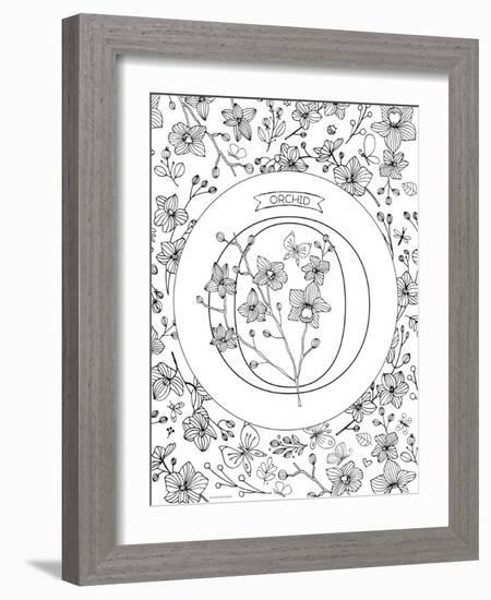 O is for Orchid-Heather Rosas-Framed Art Print