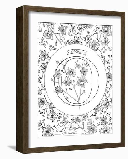 O is for Orchid-Heather Rosas-Framed Art Print