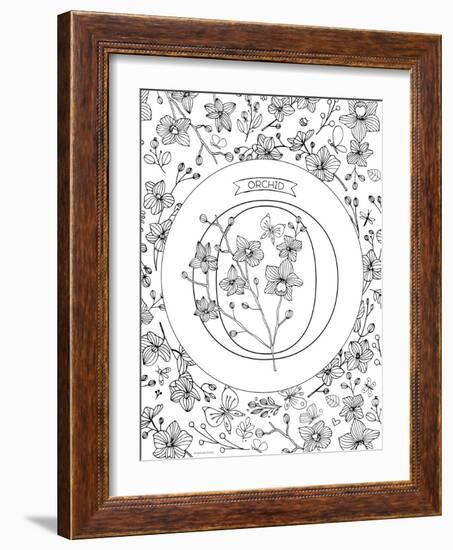 O is for Orchid-Heather Rosas-Framed Art Print