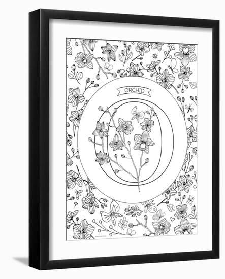 O is for Orchid-Heather Rosas-Framed Art Print