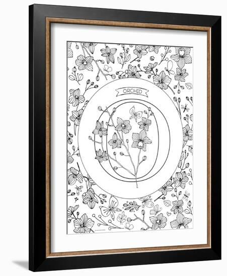 O is for Orchid-Heather Rosas-Framed Art Print