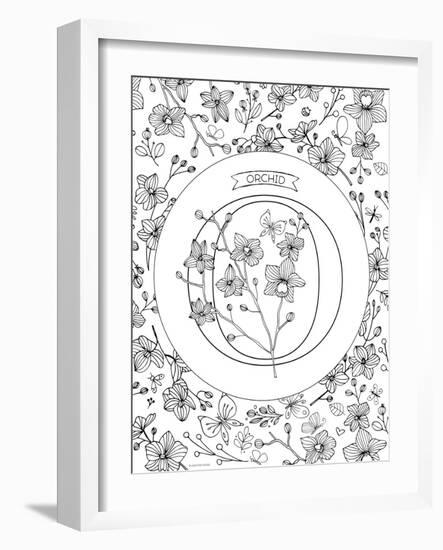 O is for Orchid-Heather Rosas-Framed Art Print