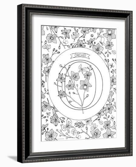 O is for Orchid-Heather Rosas-Framed Art Print