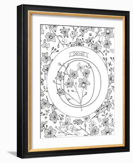 O is for Orchid-Heather Rosas-Framed Art Print