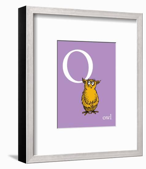 O is for Owl (purple)-Theodor (Dr. Seuss) Geisel-Framed Art Print