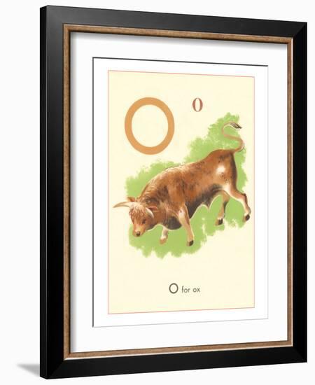 O is for Ox-null-Framed Art Print