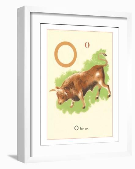 O is for Ox-null-Framed Art Print