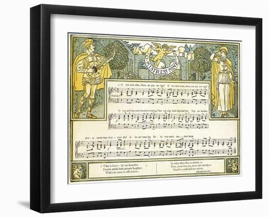 O Mistress Mine, Where are You Roving?', Song from 'twelfth Night', Act II, Scene III,…-Walter Crane-Framed Giclee Print