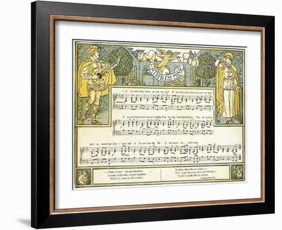O Mistress Mine, Where are You Roving?', Song from 'twelfth Night', Act II, Scene III,…-Walter Crane-Framed Giclee Print