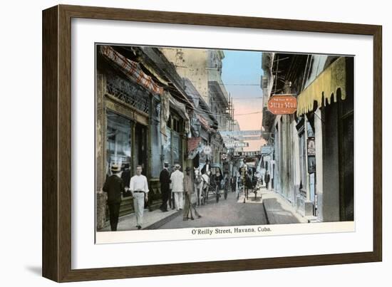 O'Reilly Street, Havana, Cuba-null-Framed Art Print