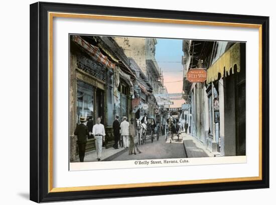 O'Reilly Street, Havana, Cuba-null-Framed Art Print