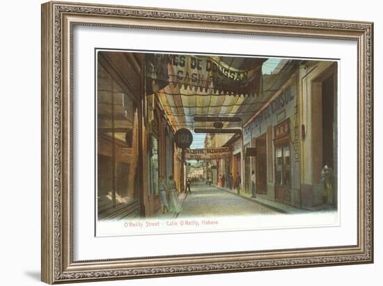 O'Reilly Street, Havana, Cuba-null-Framed Art Print