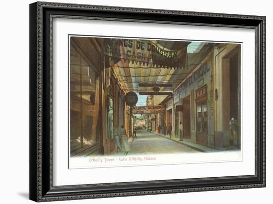 O'Reilly Street, Havana, Cuba-null-Framed Art Print