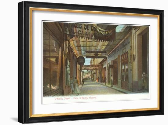 O'Reilly Street, Havana, Cuba-null-Framed Art Print