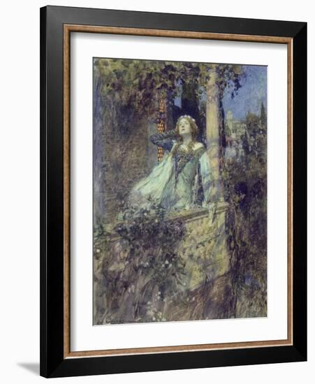 O, Romeo, Romeo, Wherefore Art Thou Romeo?-William Hatherell-Framed Giclee Print