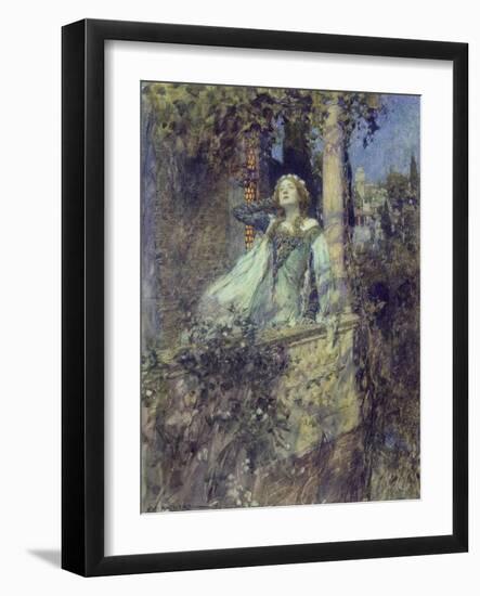 O, Romeo, Romeo, Wherefore Art Thou Romeo?-William Hatherell-Framed Giclee Print