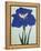 O-Sho-Kun Book of a Blue Iris-Stapleton Collection-Framed Premier Image Canvas