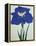 O-Sho-Kun Book of a Blue Iris-Stapleton Collection-Framed Premier Image Canvas