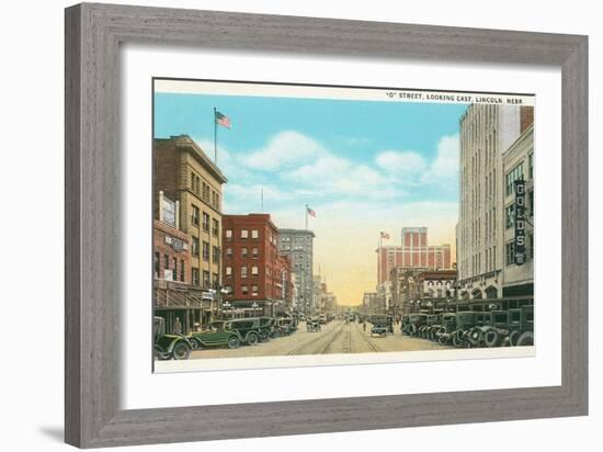 O Street, Lincoln, Nebraska-null-Framed Art Print