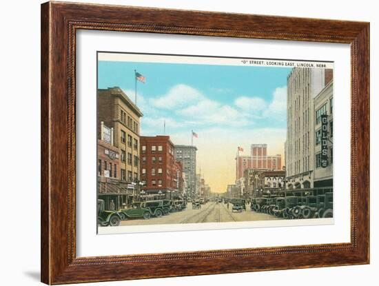 O Street, Lincoln, Nebraska-null-Framed Art Print