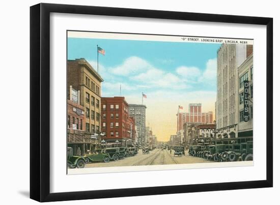 O Street, Lincoln, Nebraska-null-Framed Art Print