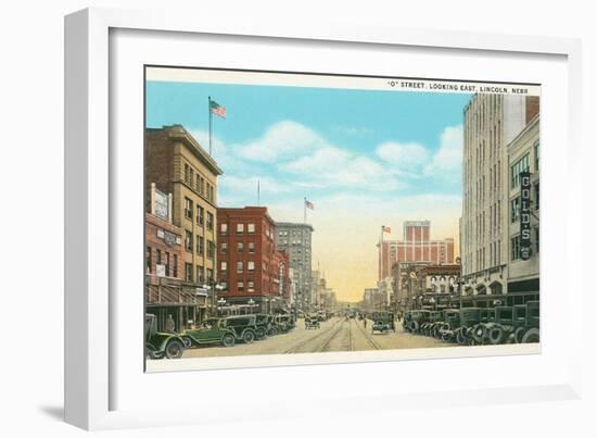 O Street, Lincoln, Nebraska-null-Framed Art Print