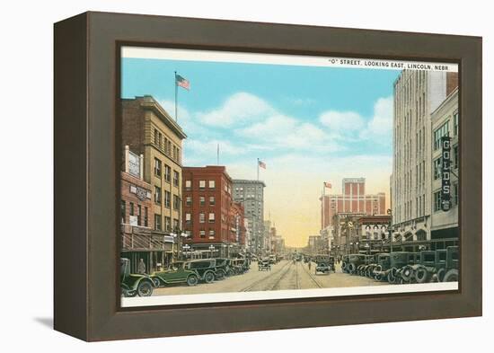 O Street, Lincoln, Nebraska-null-Framed Stretched Canvas