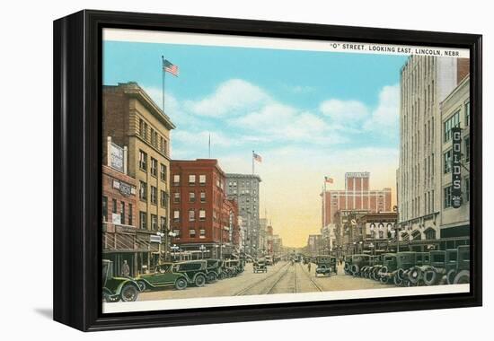 O Street, Lincoln, Nebraska-null-Framed Stretched Canvas