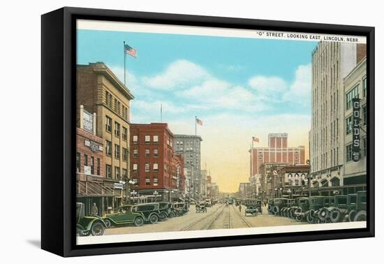 O Street, Lincoln, Nebraska-null-Framed Stretched Canvas