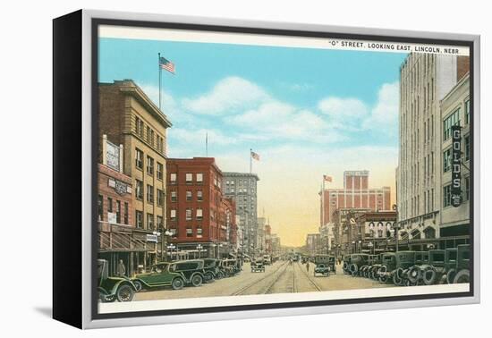 O Street, Lincoln, Nebraska-null-Framed Stretched Canvas