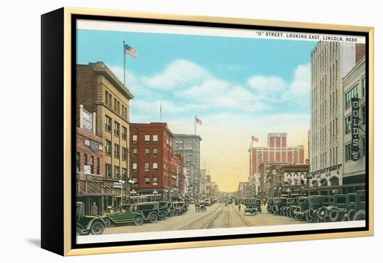 O Street, Lincoln, Nebraska-null-Framed Stretched Canvas