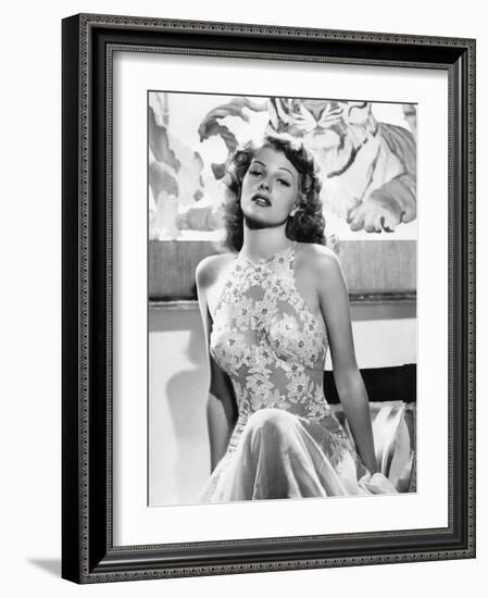 O toi ma Charmante YOU WERE NEVER LOVELIER by WilliamSeiter with Rita Hayworth, 1942 (b/w photo)-null-Framed Photo