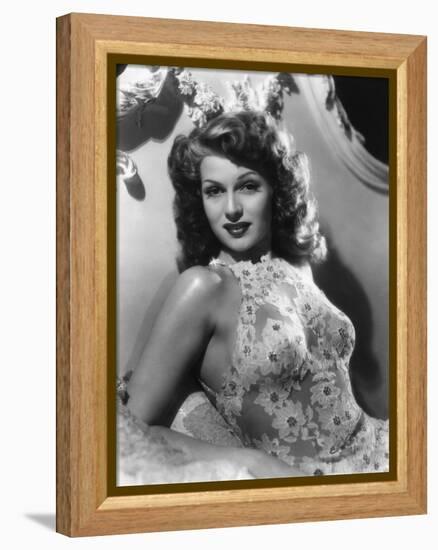 O toi ma Charmante YOU WERE NEVER LOVELIER by WilliamSeiter with Rita Hayworth, 1942 (b/w photo)-null-Framed Stretched Canvas