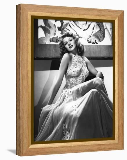 O toi ma Charmante YOU WERE NEVER LOVELIER by WilliamSeiter with Rita Hayworth, 1942 (b/w photo)-null-Framed Stretched Canvas