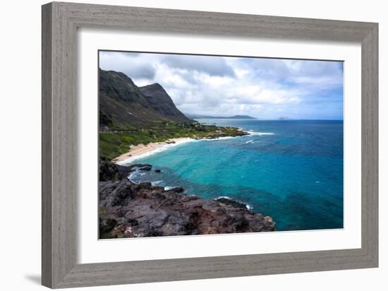 Oahu Cliffs-Bill Carson Photography-Framed Art Print