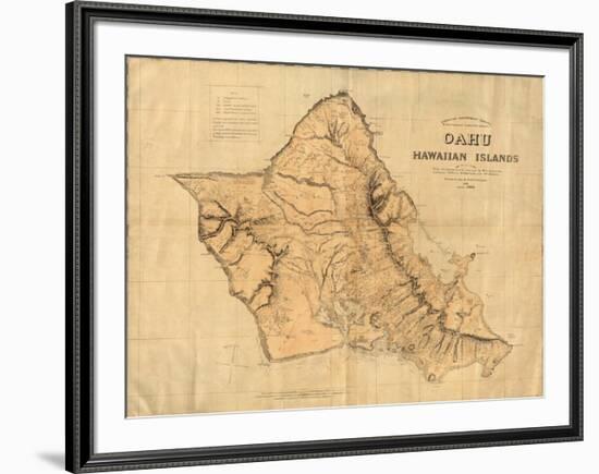 Oahu, Hawaiian Islands, c.1881-null-Framed Art Print