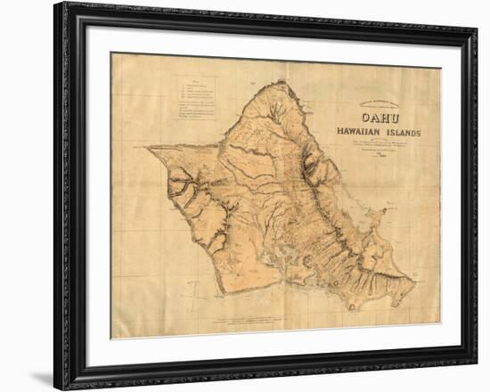 Oahu, Hawaiian Islands, c.1881-null-Framed Art Print