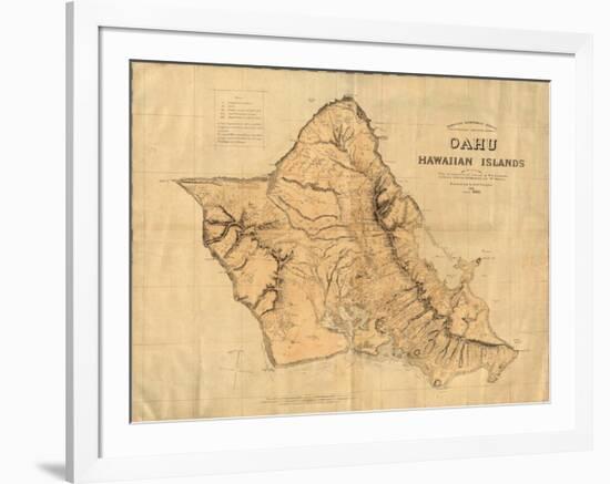 Oahu, Hawaiian Islands, c.1881-null-Framed Art Print