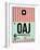 OAJ Jacksonville Luggage Tag I-NaxArt-Framed Art Print