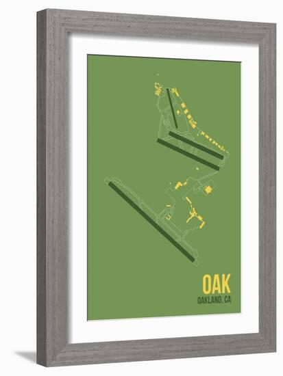 OAK Airport Layout-08 Left-Framed Giclee Print