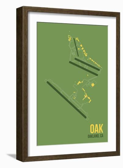 OAK Airport Layout-08 Left-Framed Giclee Print