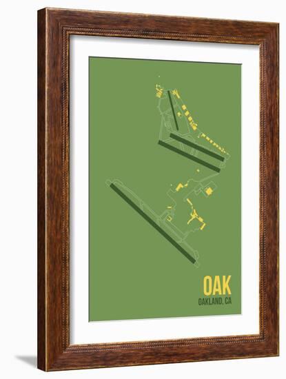 OAK Airport Layout-08 Left-Framed Giclee Print