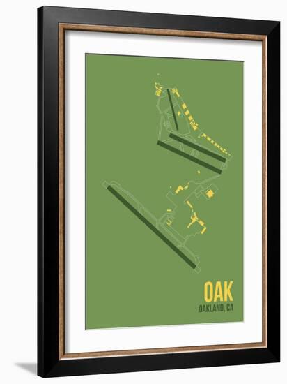 OAK Airport Layout-08 Left-Framed Giclee Print